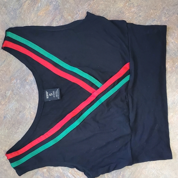 Sexy Two Piece Cropped Top Set - Picture 2 of 4